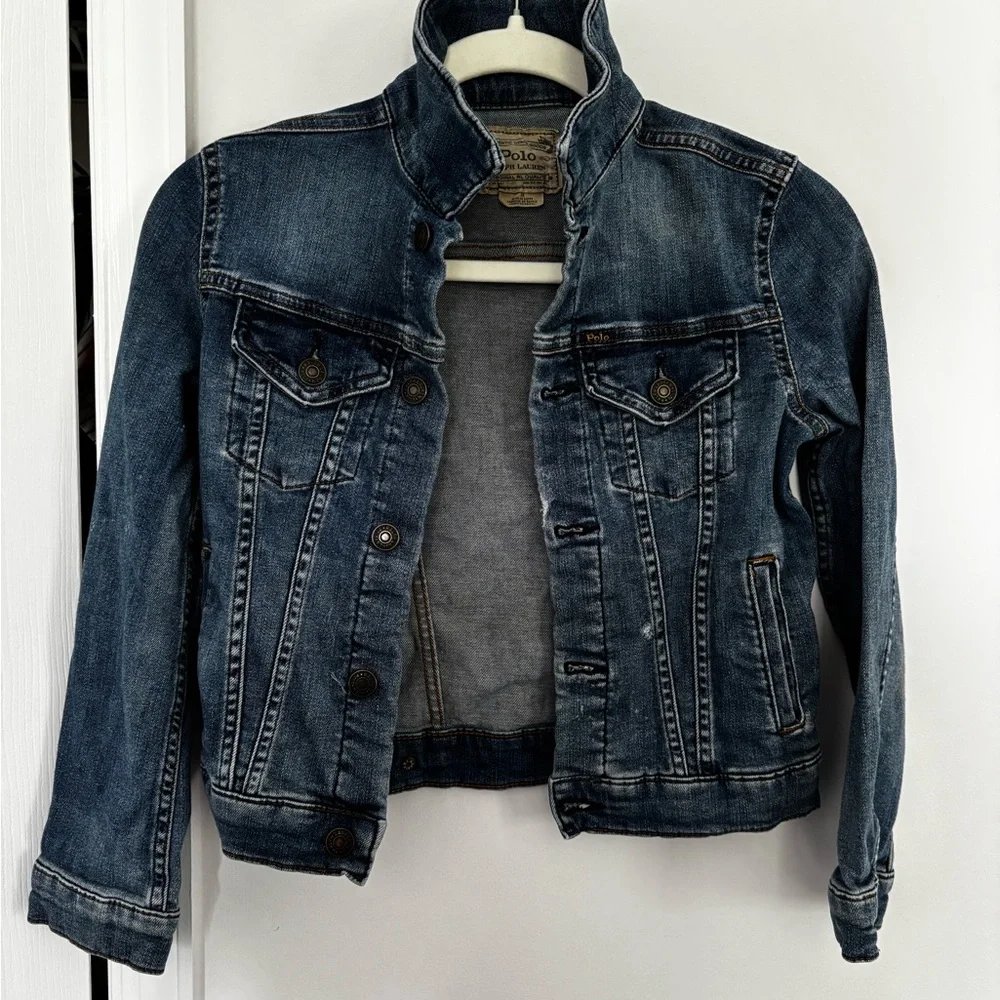 Ralph Lauren Kids Indigo Denim Jacket with Stand Collar